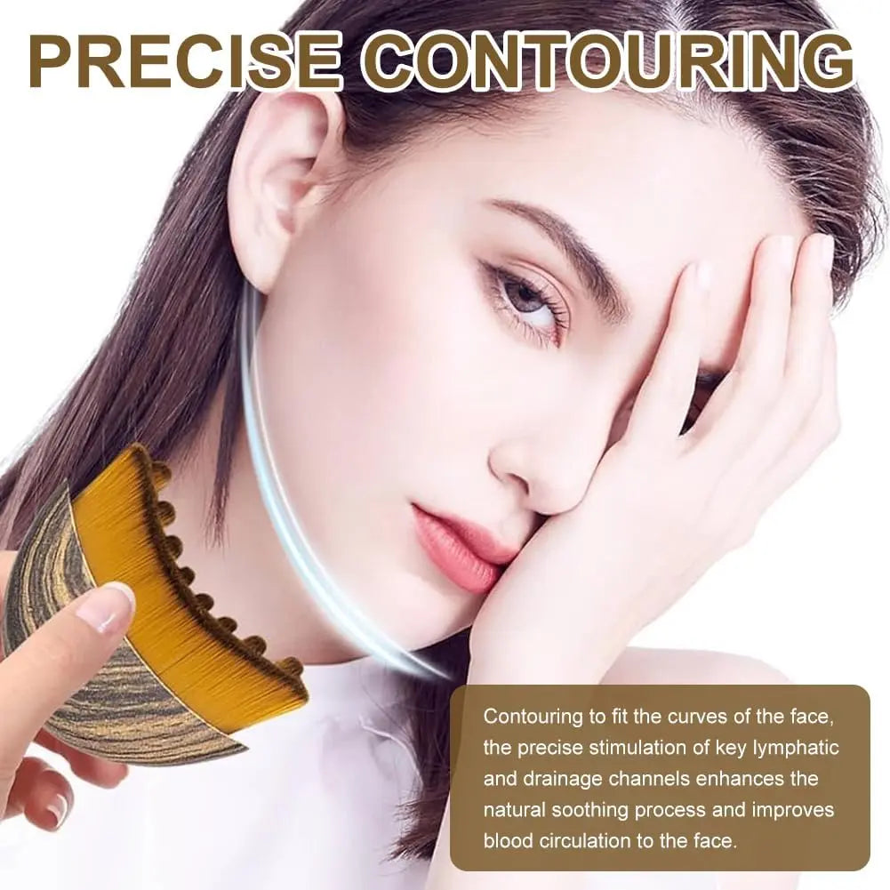 Lymphatic Brush, Dry Brush, Face Brush, Contour Face Brush, Lymphatic Contour Face Brush, Dry Brushing Body Brush, Lymphatic Drainage Massager(1 Brush with Box)