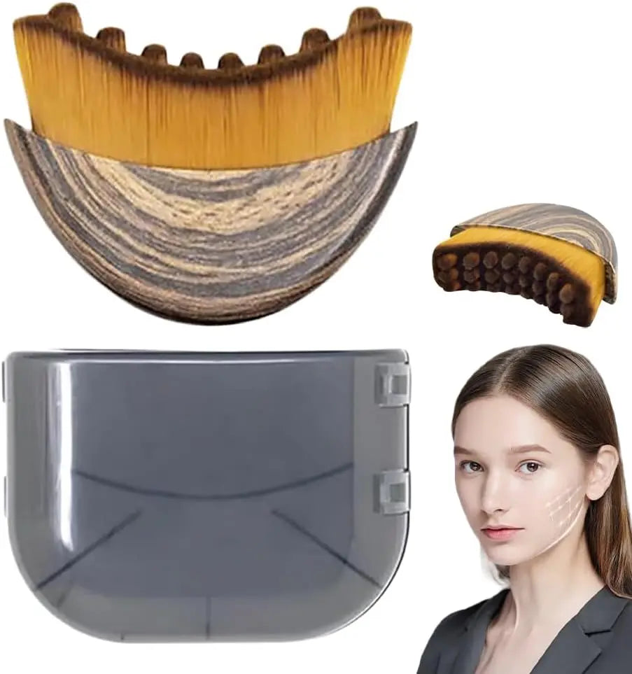 Lymphatic Brush, Dry Brush, Face Brush, Contour Face Brush, Lymphatic Contour Face Brush, Dry Brushing Body Brush, Lymphatic Drainage Massager(1 Brush with Box)