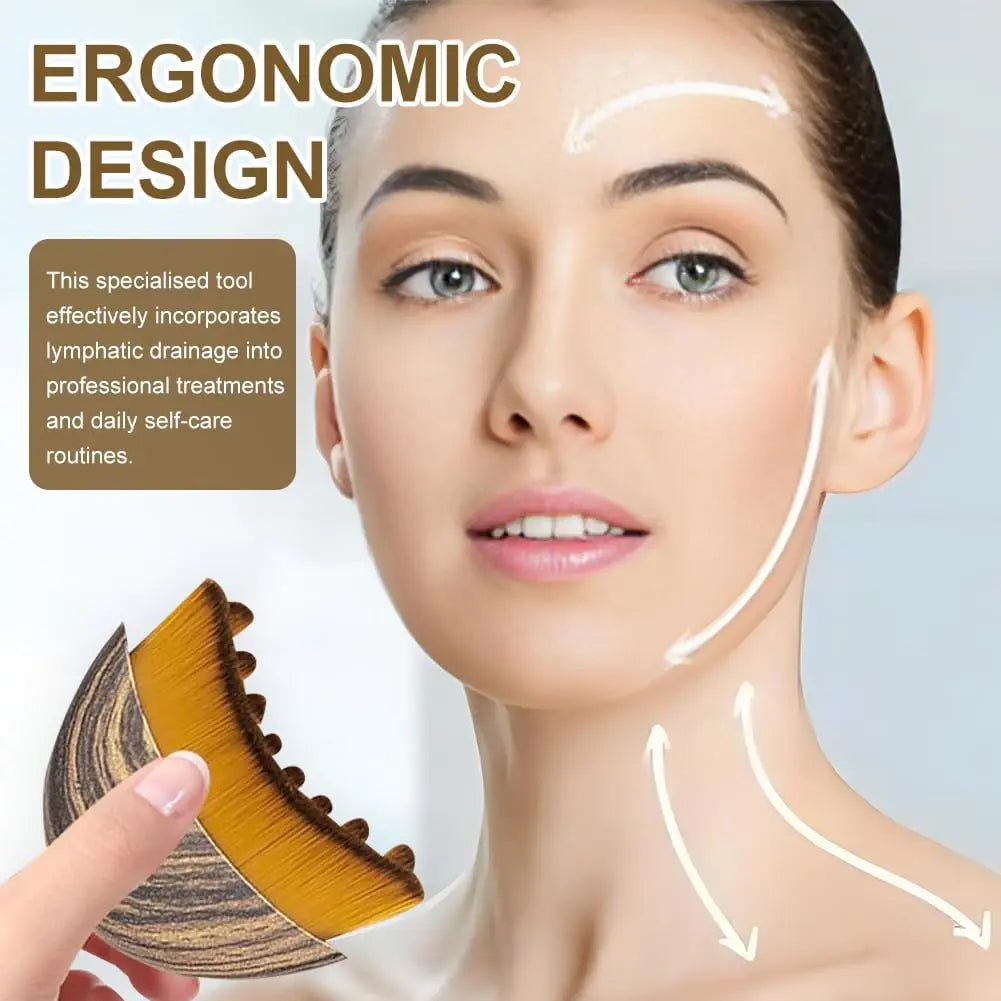 Lymphatic Brush, Dry Brush, Face Brush, Contour Face Brush, Lymphatic Contour Face Brush, Dry Brushing Body Brush, Lymphatic Drainage Massager(1 Brush with Box)